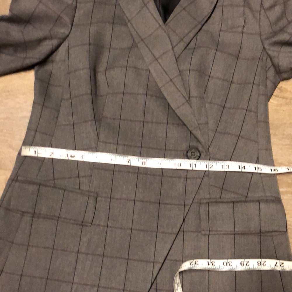 Brand🆕😍😍😍 CALVIN KLEIN One Button Windowpane Jacket - Picture 13 of 14